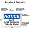 Signmission FACP In Rear Building Trash Room, 24 in W x Rectangle, Aluminum OS-2PACK-NS-A-1824-L-12407 - alternate 4